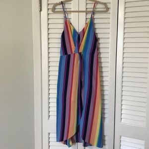 Multicolor Tulip Hem Midi
